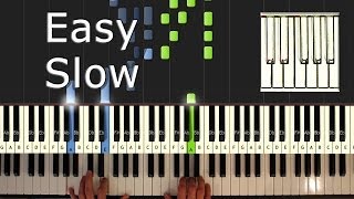 Yiruma  River Flows In You  SLOW  Piano Tutorial Easy  How to Play synthesia [upl. by Brink]