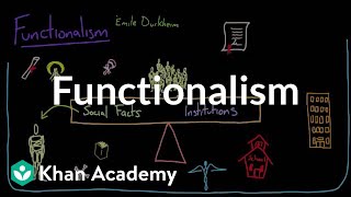 Functionalism  Society and Culture  MCAT  Khan Academy [upl. by Chaunce]