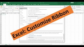 Excel Customize ribbon Add ins quick access toolbar [upl. by Yrrab929]