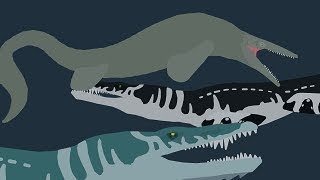 Giant Mosasaur vs Liopleurodon vs Predator X [upl. by Leifeste]