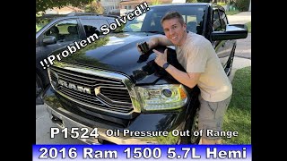 2016 Ram 1500  57L Hemi  P1524 Oil Pressure Out of Range [upl. by Azilanna]