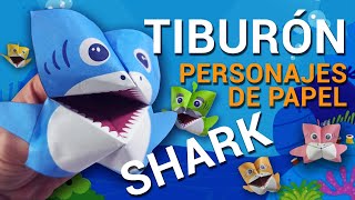 Como hacer tiburones de papel  Comecocos  Ideas Creativas DIY [upl. by Cirdahc180]