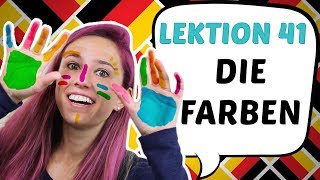 GERMAN LESSON 41 German Colors with Game ❤️ 💛 💙 💜 [upl. by Aralk]