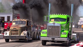 2021 Great Lakes Big Rig Challenge Uphill Semi Drag Racing Bobtail at Onaway [upl. by Anneis]