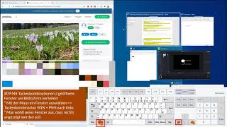 09 Mit Tastenkombinationen 2 geöffnete Fenster bei Windows am Bildschirm verteilen [upl. by Anuahsar]