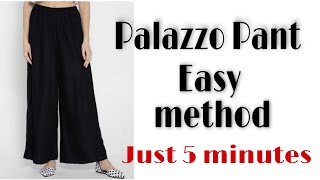 Palazzo pant cutting and stitchinghow to stitch palazzo pantsVery easy method [upl. by Alsworth363]