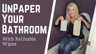 How To Use Cloth Toilet Paper 5 Easy Steps to UnPaper your Zero Waste Bathroom with Reusable Wipes [upl. by Daukas416]