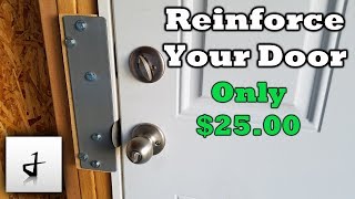 DIY Entry Door Reinforcement  18th Steel Plate Install [upl. by Ayal]