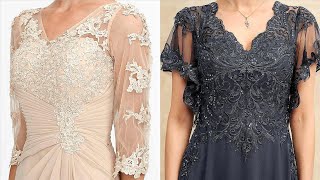 top trendy vintage style Formal Alencon venice lace patch mother and daughter wedding dress designs [upl. by Einolem829]