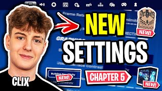 Clix Reveals NEW Settings Fortnite Chapter 5 UPDATED 2024 [upl. by Adnawak129]