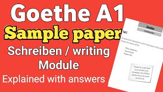 Goethe A1 exam sample paper  Schreiben writing module ASAP German Language classes Pune [upl. by Narret]