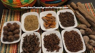 Ethiopian Food  Mekelesha Wot Kimem Recipe Amharic English Finishing Spice  Injera [upl. by Fairleigh]