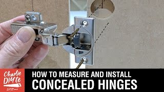 How to Measure amp Install Concealed Hinges on Cabinet Doors [upl. by Aihsilat]