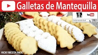 CÓMO HACER GALLETAS DE MANTEQUILLA  VickyRecetaFacil [upl. by Anenahs]