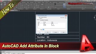 AutoCAD How To Add Attribute To Block [upl. by Abbie]