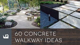 60 Concrete Walkway Ideas [upl. by Imuy]