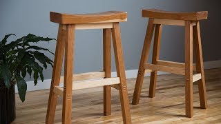 Woodworking How To Build A Saddle Bar Stool [upl. by Hortense558]