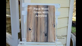 How to Paint Faux Wood Grain in Acrylics [upl. by Sherri]