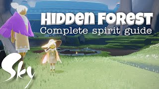 Sky Cotl  Hidden Forest  All Spirits Complete Guide  Noob Mode [upl. by Veator]