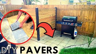 DIY Concrete Paver Patio Simple and Inexpensive method [upl. by Christina]