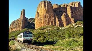 Cab ride Renfe 596 ZaragozaCanfranc HD [upl. by Eydie]