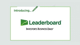 Leaderboard from Investors Business Daily [upl. by Ellehcear]