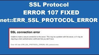 How to Fix Error 107 netERRSSLPROTOCOLERROR [upl. by Sharman]