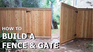 How to Build a Wood Fence and Gate [upl. by Euridice773]