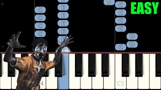 Call Of Duty Zombies  Damned EASY Piano Tutorial Synthesia [upl. by Ahtanamas691]