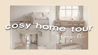 cosy home tour • Our version of a simple and minimalist HDB 4Room BTO [upl. by Lurline]