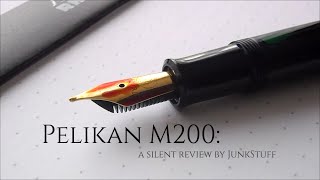 Pelikan M200  A Silent Review w Noodlers Apache Sunset [upl. by Amesari887]