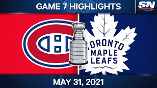 NHL Game Highlights  Canadiens vs Maple Leafs Game 7  May 31 2021 [upl. by Lanos]