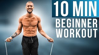 10 Min Beginner Jump Rope Workout [upl. by Previdi]