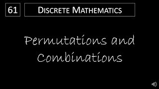 Discrete Math  631 Permutations and Combinations [upl. by Frayda]