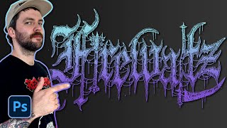 How To Design OLD SCHOOL Death Metal Logos  Photoshop Tutorial [upl. by Notslah]