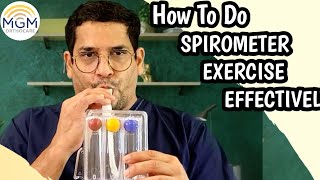 HOW TO DO SPIROMETER EXERCISE EFFECTIVELY  mgmorthocare  asthma [upl. by Primalia]