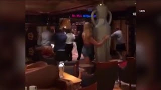 Violent brawl breaks out on Carnival cruise ship [upl. by Eiramllij]