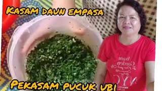 CARA2 MEMBUAT PEKASAM PUCUK UBI  NGAGA KASAM DAUN EMPASA [upl. by Blanch]