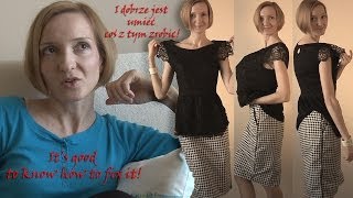 Zrób to sama czyli jak zwęzić bluzkę DIY how to take in a blouse [upl. by Birdie109]