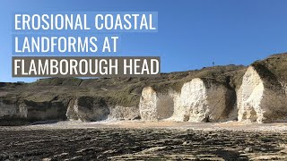 Erosional Coastal Landforms at Flamborough Head [upl. by Eerb982]