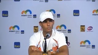 Rafael Nadal Press conference after the Final at Miami Open 2017 [upl. by Okir259]