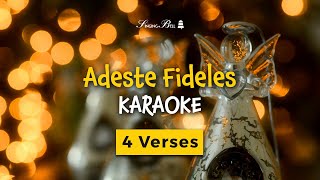 Adeste fideles Christmas instrumental with lyrics  karaoke video 4 verses [upl. by Tapes]