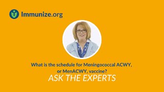 Ask the Experts Meningococcal ACWY Vaccine Schedule [upl. by Raul]