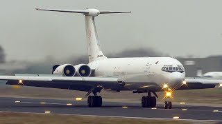 ILYUSHIN IL62 LANDING with incredible ENGINE SOUND  First IL62 Freighter in the Netherlands 4K [upl. by Lirpa120]