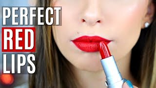 How To Apply Red Lipstick Perfectly Using Drugstore Products [upl. by Shannah]