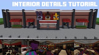 Minecraft Tutorial How To Build Freddy Fazbears Pizza Restaurant Details Part 3 [upl. by Sewellyn]