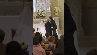 Guy Fixes Grooms Suit And Polishes His Head During Wedding While He Sits At Altar  11495852 [upl. by Leva]