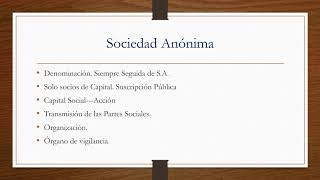 Sociedades Mercantiles Sociedad Anónima [upl. by Banquer284]