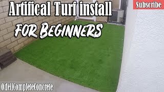 Artificial Turf Installation  A DIY How To Guide [upl. by Dal]