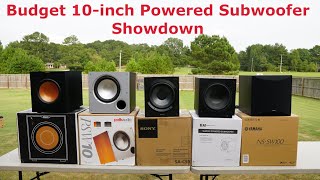 Budget Amazon 10inch Subwoofer Showdown Polk Klipsch Elac Yamaha Sony [upl. by Chere]